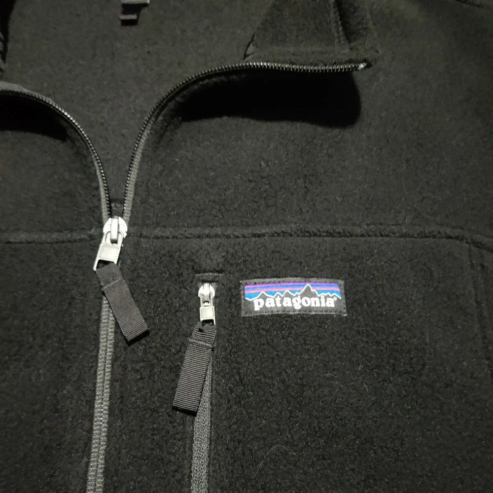 Patagonia Better Sweater Fleece Black Embroidery Vest Men's Size XL Full Zip